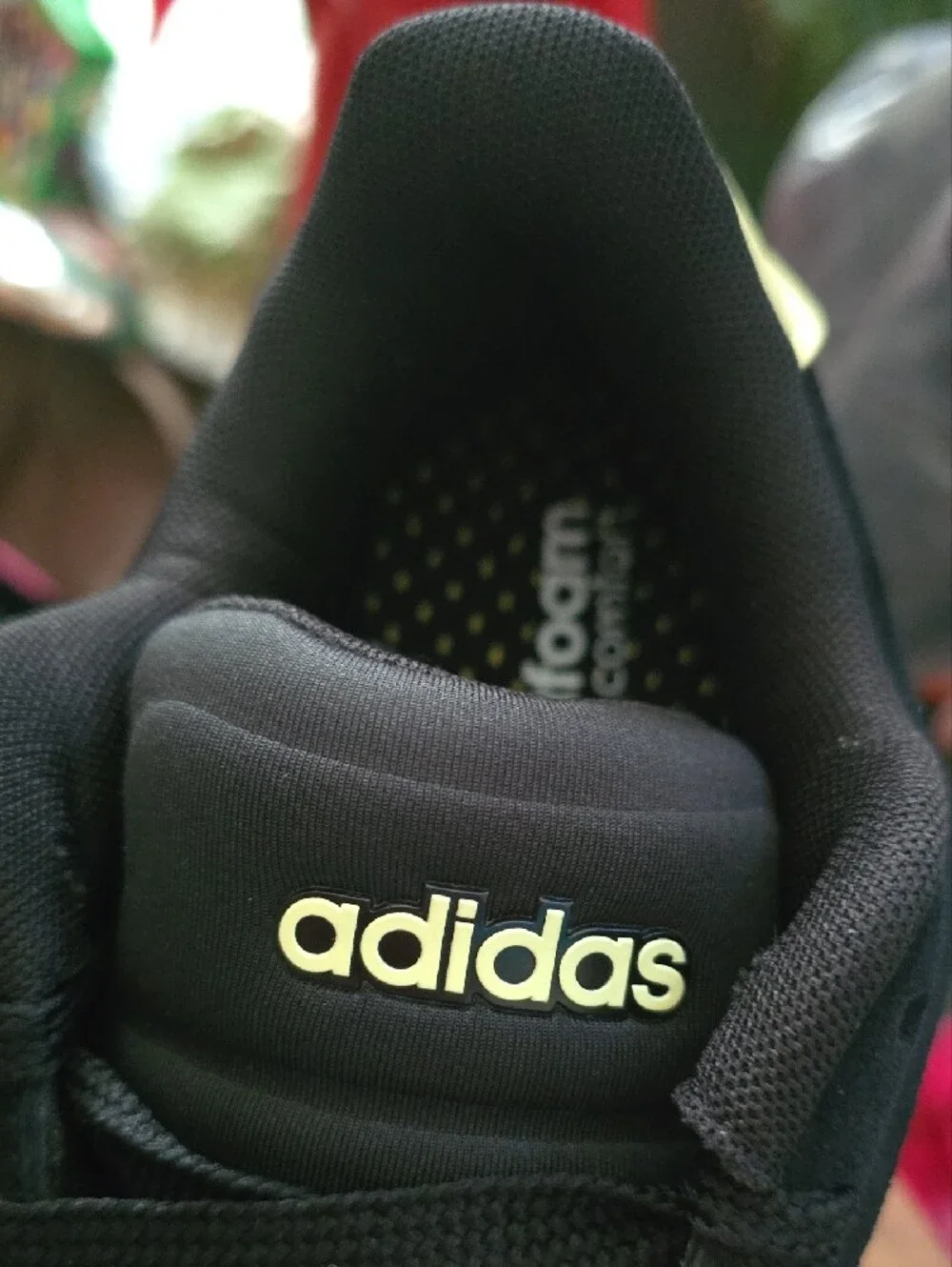 adidas Black Sneakers with Gum Outsole and Yellow Accents